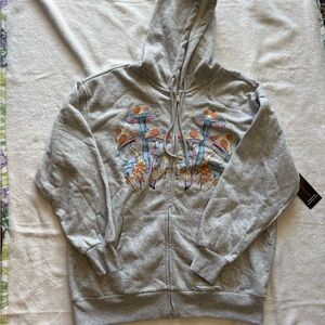 No Boundaries Gray Hoodie with Colorful Design